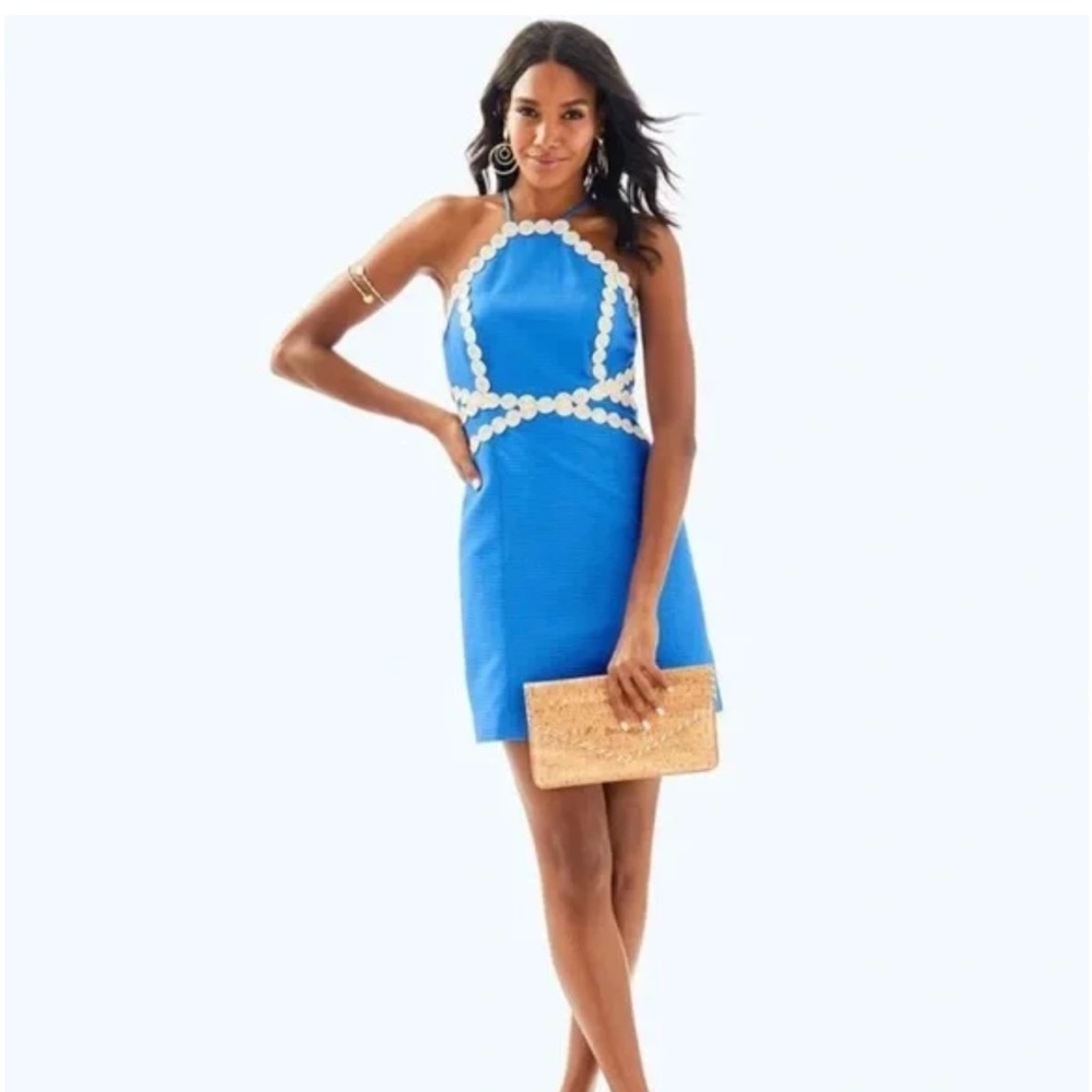 NWOT Lilly Pulitzer Pearl Shift Bennet Blue Size 8